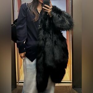 Faux fur short jacket